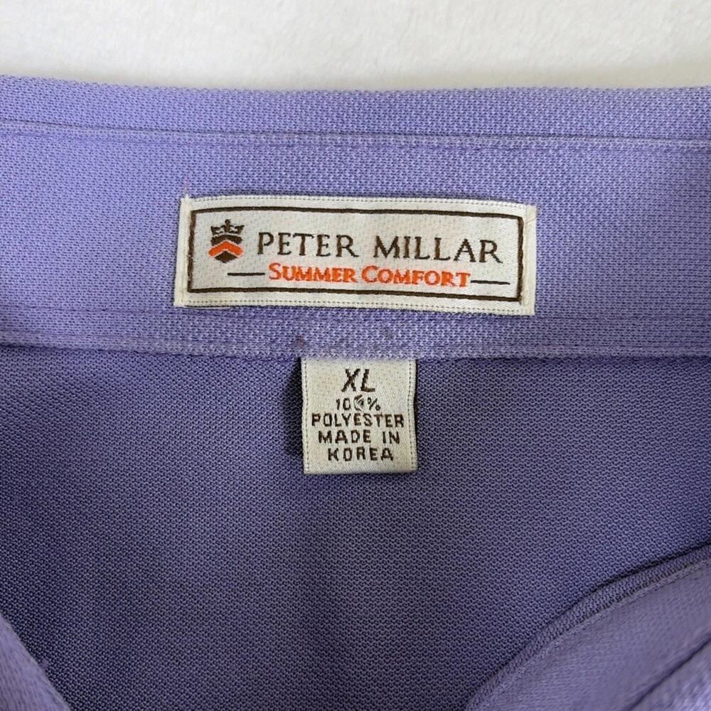 Peter Millar Summer Comfort Golf Polo Shirt Mens XL Light Purple Bnfts Charity - Picture 2 of 8